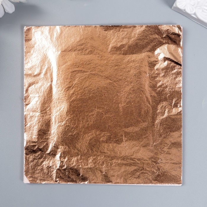 Поталь для декорирования набор 50 листов Поталь для декорирования набор 50 листов "Медь" 14х14 см в пакете