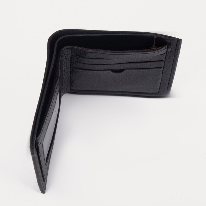 Портмоне мужское без застёжки, цвет чёрный Портмоне мужское без застёжки, цвет чёрный