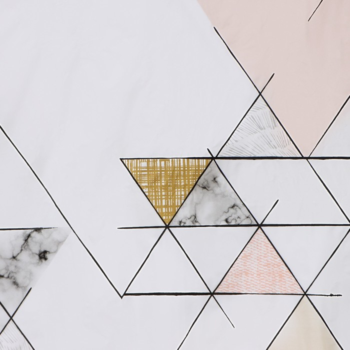 Штора для ванны Доляна «Геометрия», 180×180 см, EVA Штора для ванны Доляна «Геометрия», 180×180 см, EVA