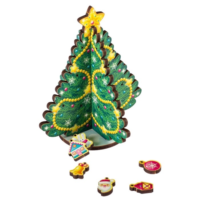 Модель из дерева «Ёлка сборная. Игрушки ассорти» Модель из дерева «Ёлка сборная. Игрушки ассорти»