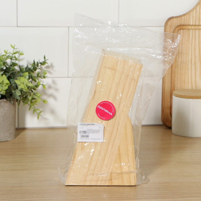 Подставка для ножей Доляна, 11×6×20 см, дерево Подставка для ножей Доляна, 11×6×20 см, дерево