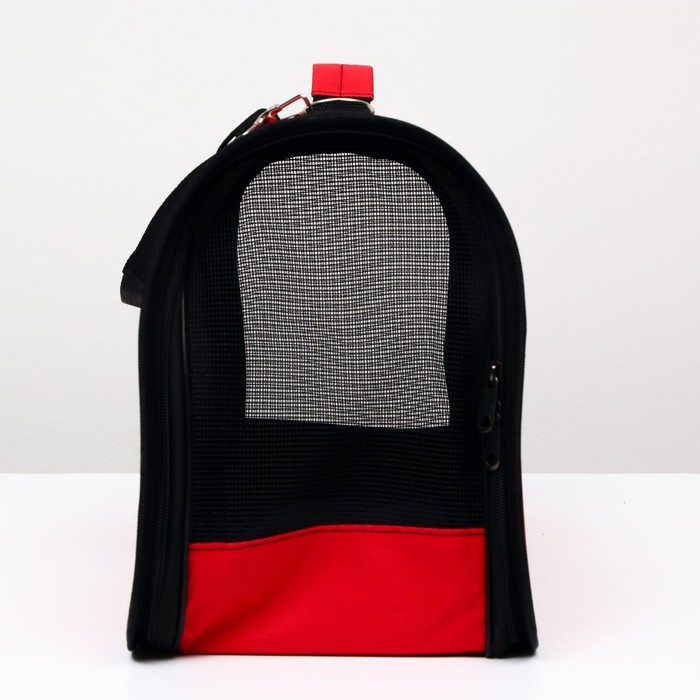 Сумка - переноска для животных  Сумка - переноска для животных "Весёлый жук", красная, размер L, 53 х 21 х 29 см