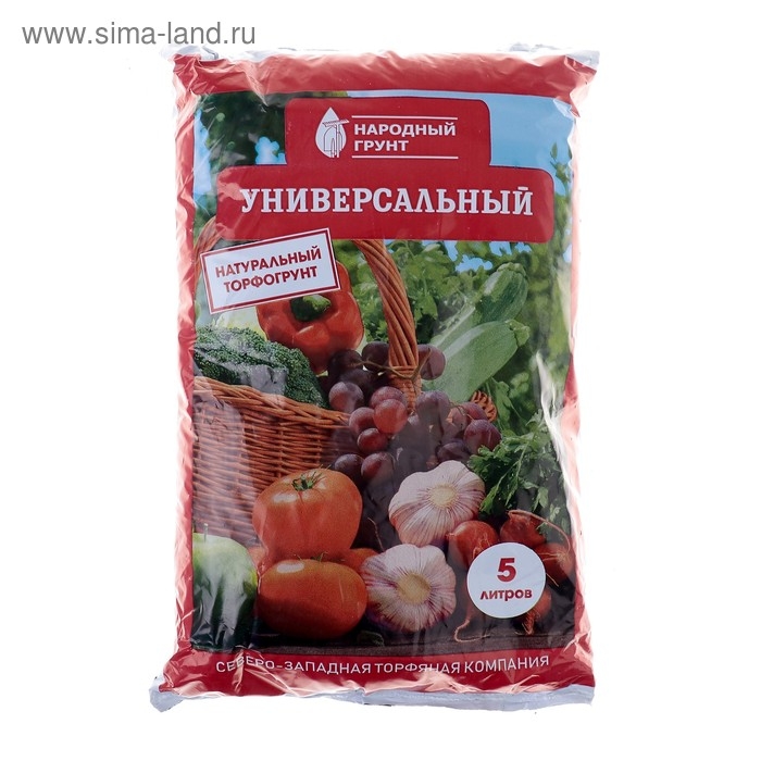 Грунт Универсальный Народный грунт, 5 л Грунт Универсальный Народный грунт, 5 л