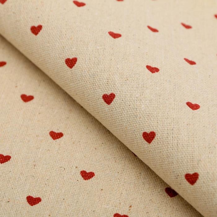 Ткань для пэчворка холща «Сердцеедка», 50 х 50 см Ткань для пэчворка холща «Сердцеедка», 50 х 50 см