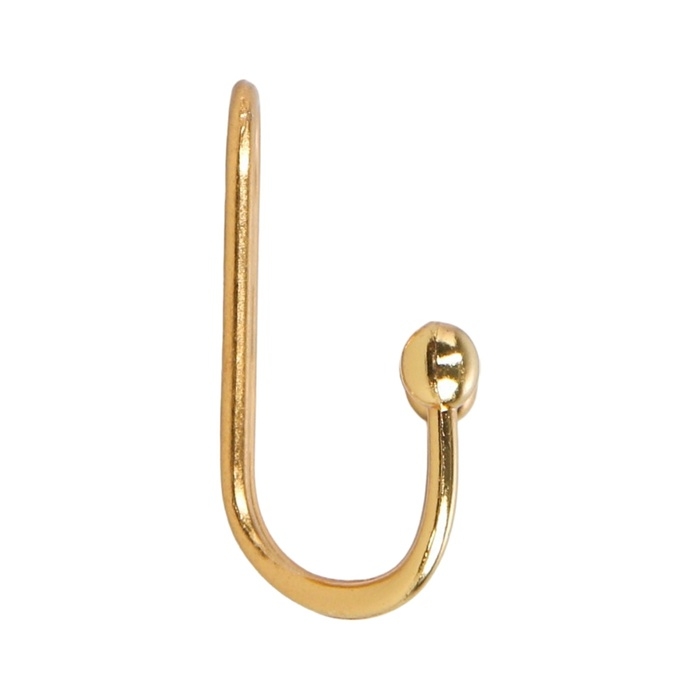 Крючок мебельный ТУНДРА TKD017, двухрожковый, золото Крючок мебельный ТУНДРА TKD017, двухрожковый, золото