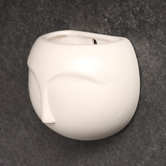 Кашпо подвесное  Кашпо подвесное "Силуэт" белое, 11х6см