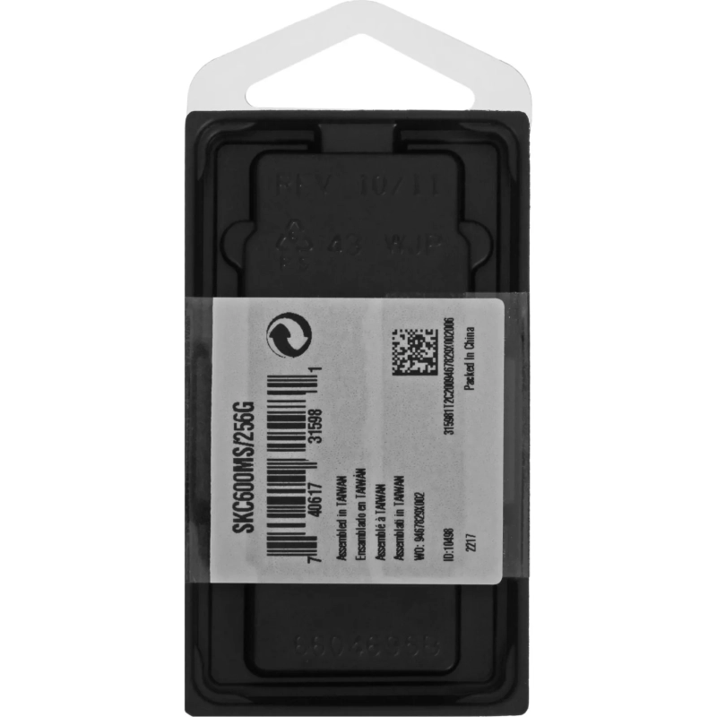 SSD накопитель Kingston KC600, 256GB, mSATA, SATA(SKC600MS/256G)