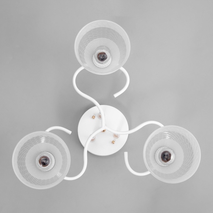 Люстра Люстра "Линда" 3х60Вт Е27 Белый, золото 47х47х23см