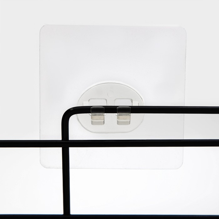 Полка угловая Доляна, 2 крючка, 26×26×10 см, цвет чёрный Полка угловая Доляна, 2 крючка, 26×26×10 см, цвет чёрный