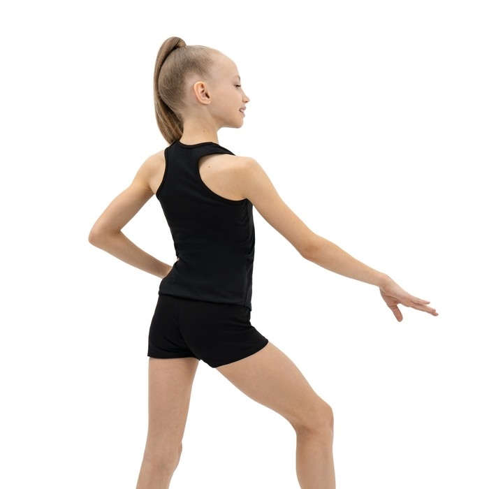 Майка-борцовка для гимнастики и танцев Grace Dance, р. 34, цвет чёрный Майка-борцовка для гимнастики и танцев Grace Dance, р. 34, цвет чёрный