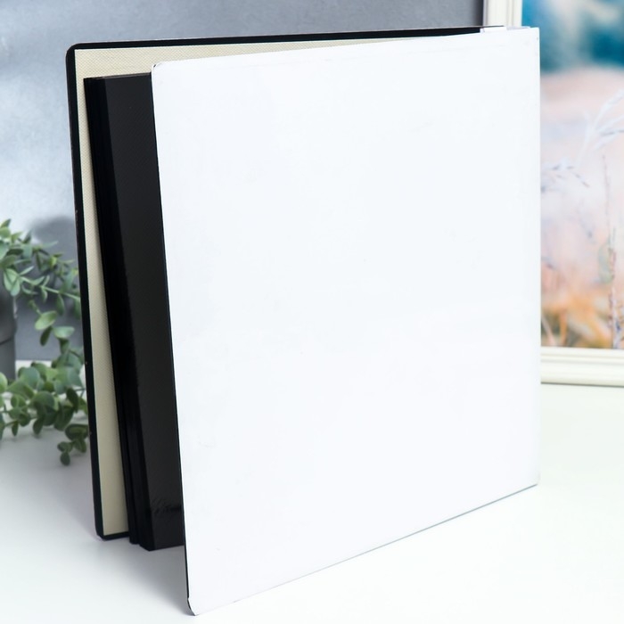 Фотоальбом магнитный 20 листов Фотоальбом магнитный 20 листов "Нежный розовый букет" в коробке, дерево, стразы 34х4х33 см