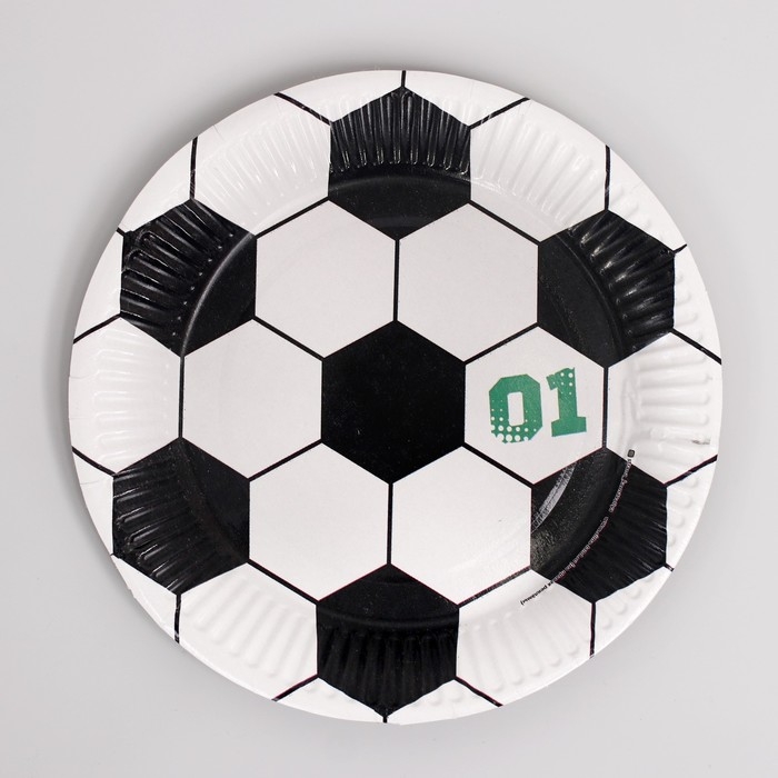 Набор бумажной посуды одноразовый С днём рождения. Футболист», 6 тарелок , 1 гирлянда , 6 стаканов, 6 колпаков Набор бумажной посуды одноразовый С днём рождения. Футболист», 6 тарелок , 1 гирлянда , 6 стаканов, 6 колпаков