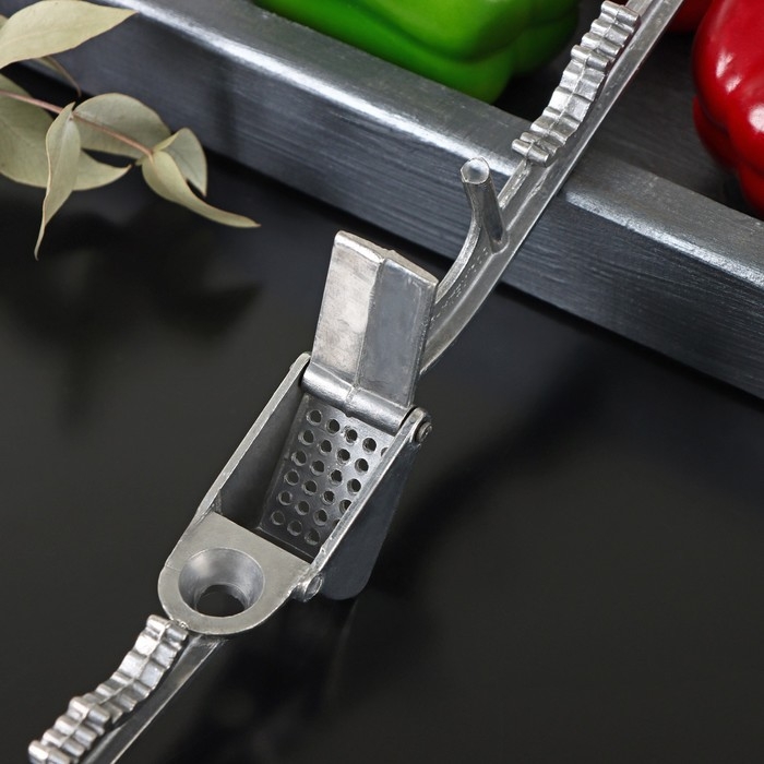 Пресс для чеснока Доляна, орехокол 2 в 1, алюминиевый Пресс для чеснока Доляна, орехокол 2 в 1, алюминиевый