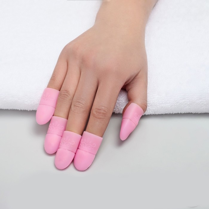 Напальчники для снятия гель-лака, силиконовые, на блистере, 5 шт, цвет МИКС Напальчники для снятия гель-лака, силиконовые, на блистере, 5 шт, цвет МИКС