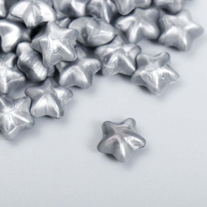Сургуч в гранулах в пакете Сургуч в гранулах в пакете "Звёздочки" серебро перламутр 55 гр 12х8 см