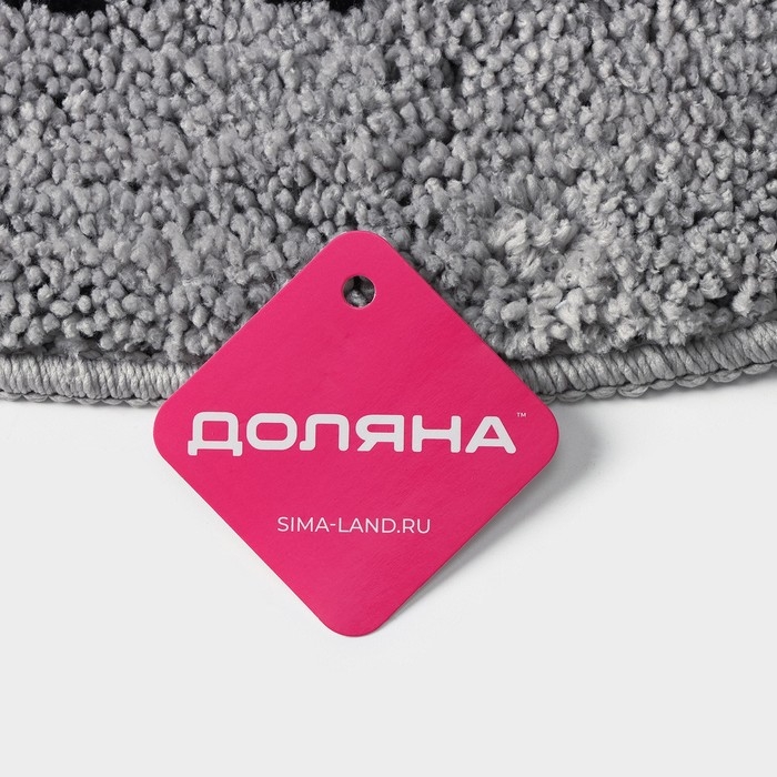 Коврик для дома Доляна «Кот», 50×40 см, цвет серый Коврик для дома Доляна «Кот», 50×40 см, цвет серый