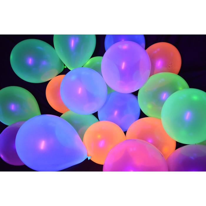 Шар латексный 12", неон, флюоресцентный, набор 50 шт., МИКС