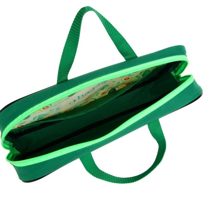 Папка с ручками текстильная А4, 350 х 270 х 70 мм, Calligrata Папка с ручками текстильная А4, 350 х 270 х 70 мм, Calligrata "Авокадо"