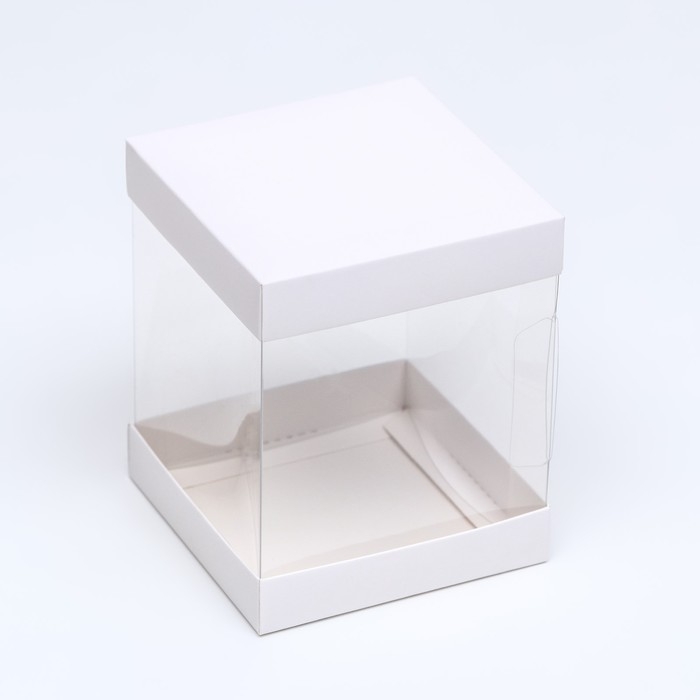 Коробка с PVC Мини 10 X 10 X 12 см Коробка с PVC Мини 10 X 10 X 12 см "Белый"