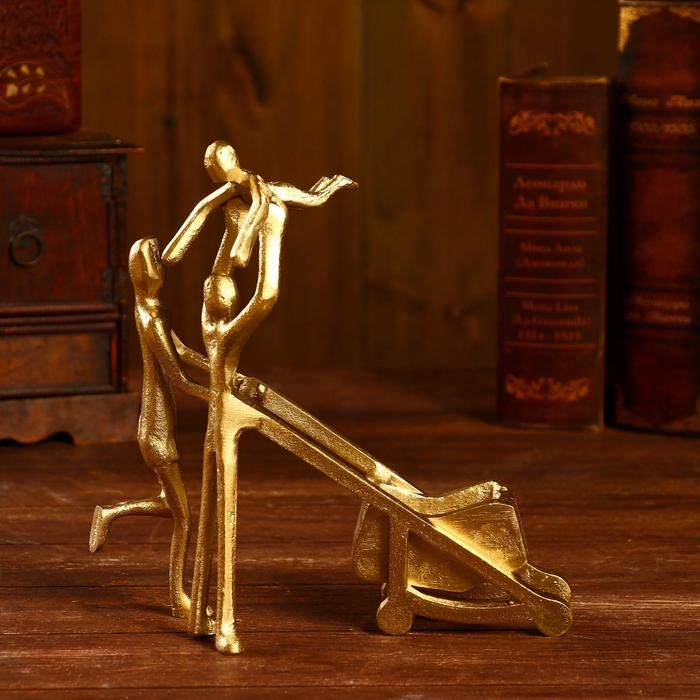 Сувенир  Сувенир "Счастливые родители" алюминий 22,2х8,9х25,4 см (латунное покрытие)