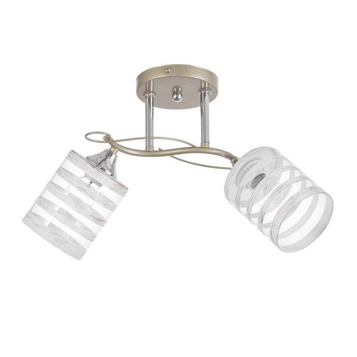 Люстра Люстра "Миа" 2х60Вт Е27 Золото, хром 38х32х28см