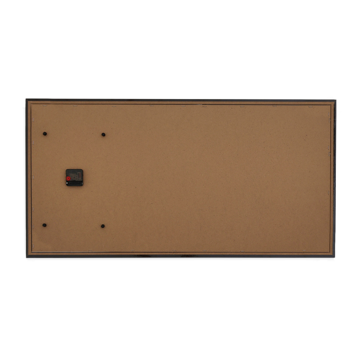 Часы-картина настенные, интерьерные "Огни большого города и архитектура", 50х100 см, микс