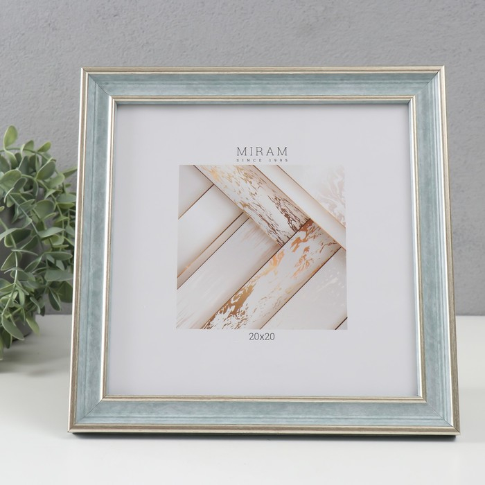 Фоторамка пластик Фоторамка пластик "МИРАМ" 20х20 см, 642498 морской (пластиковый экран)
