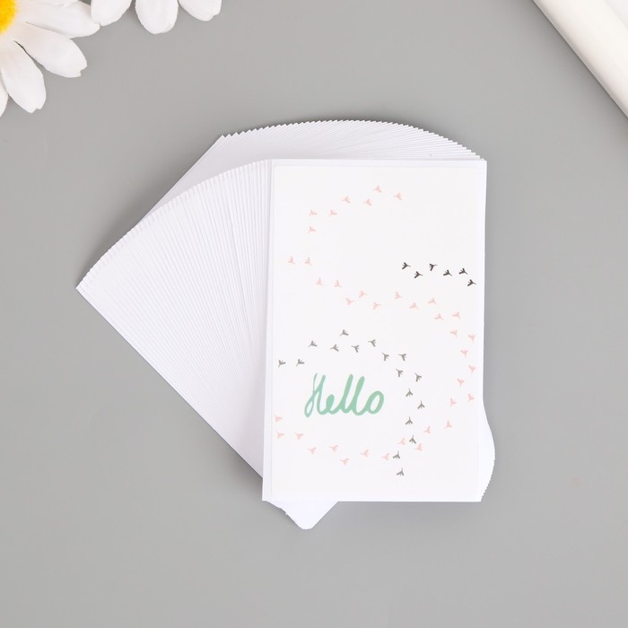 Наклейка бумага Наклейка бумага "Привет. Птичьи следы" набор 50 шт 8х5 см