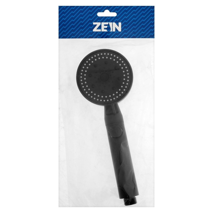 Лейка для душа ZEIN Z3539, d=90 мм, 5 режимов, кнопка  Лейка для душа ZEIN Z3539, d=90 мм, 5 режимов, кнопка "стоп", съёмный верх, черная
