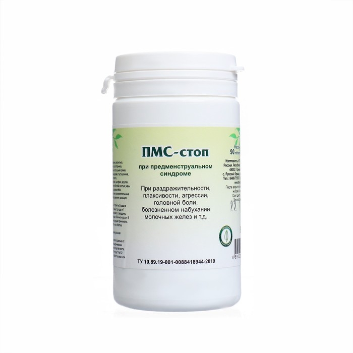 Таблетки  Таблетки "ПМС-стоп" от раздражительности и боли во время менструации, 90 шт