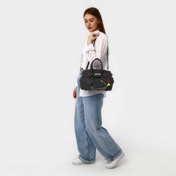 Сумка женская из текстиля, 30х21х15 см