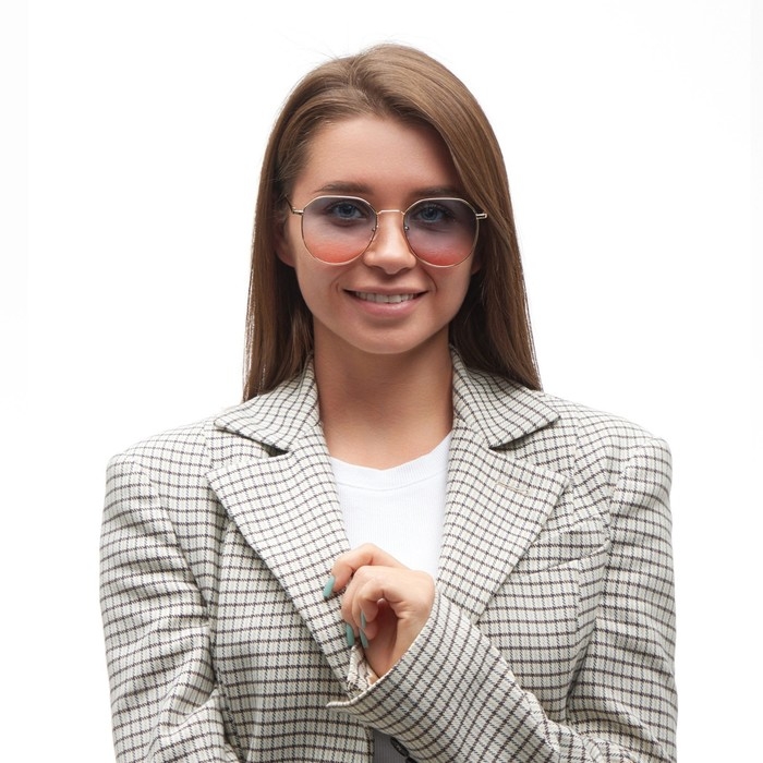 Очки солнцезащитные Очки солнцезащитные "OneSun", дужка 13 см, ширина 13 см, линза 4.5 х 5 см, двухцветные