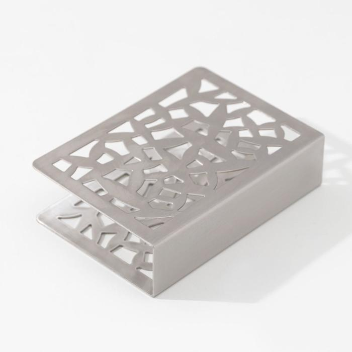 Салфетница из нержавеющей стали «Витрина», 12,5×3,2×8,5 см Салфетница из нержавеющей стали «Витрина», 12,5×3,2×8,5 см