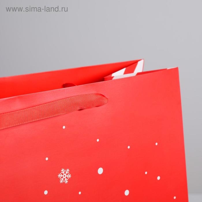 Пакет подарочный новогодний ламинированный «Подарок от Деда Мороза», XL 40 х 49 х 19 см, Новый год