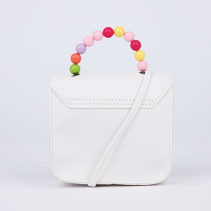 Сумка детская для девочки на магните, цвет белый