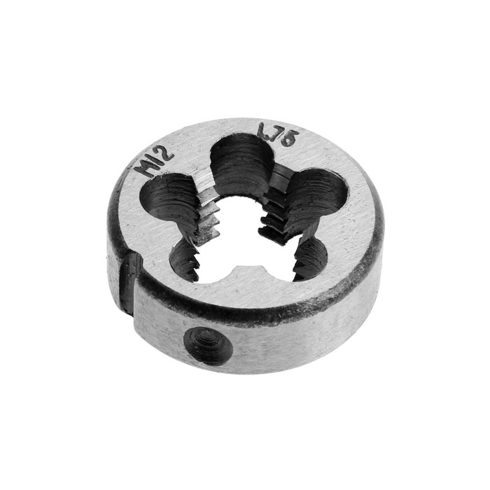 Плашка метрическая ТУНДРА, М12 х 1.75 мм Плашка метрическая ТУНДРА, М12 х 1.75 мм