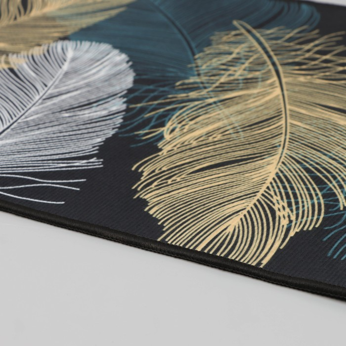 Коврики для дома Доляна «Перья», 2 шт: 40×60, 40×121 см