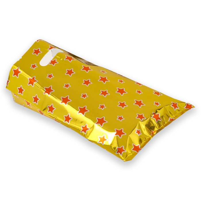 Набор подарочных пакетов, металлизированныей,  Набор подарочных пакетов, металлизированныей, "Звездочки" золотой 17х25 см , 20 микрон 10 шт набор