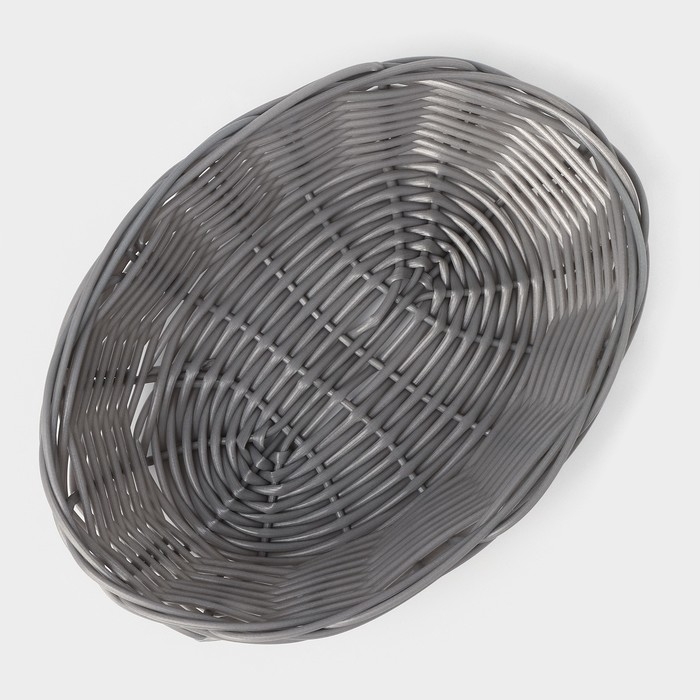 Корзинка для подачи Доляна «Плуг», 18×13×5 см, цвет серый Корзинка для подачи Доляна «Плуг», 18×13×5 см, цвет серый