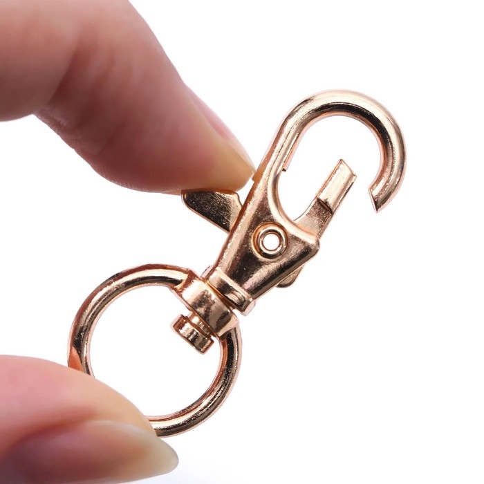 Карабин металлический, 43 × 18 мм / 13 × 2,3 мм, 5 шт, цвет золотой Карабин металлический, 43 × 18 мм / 13 × 2,3 мм, 5 шт, цвет золотой