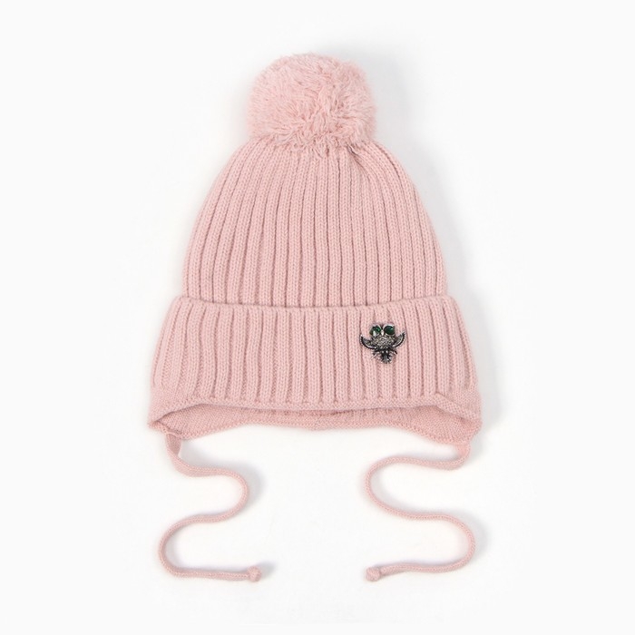 Шапка детская, цвет пудровый, размер 52-54 Шапка детская, цвет пудровый, размер 52-54