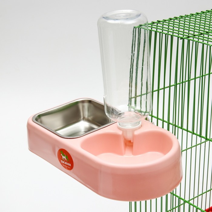 Комплекс автопоилка и автокормушка 26,5 х *16,5 х 22 см, розовый Комплекс автопоилка и автокормушка 26,5 х *16,5 х 22 см, розовый