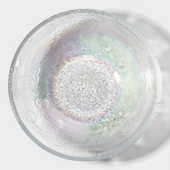 Набор тарелок стеклянных «Космос», 4 предмета: 2 тарелки 18,5×5,5 см, 2 тарелки 19,8×3,5 см, цвет перламутровый