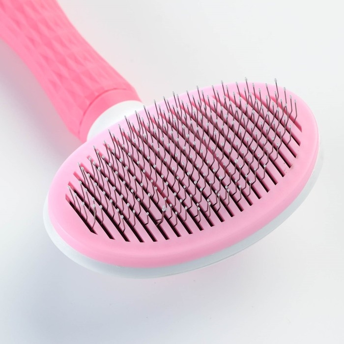 Пуходёрка с самоочисткой Пижон Premium округлая, с каплями, 10 х 19 см, розовая Пуходёрка с самоочисткой Пижон Premium округлая, с каплями, 10 х 19 см, розовая