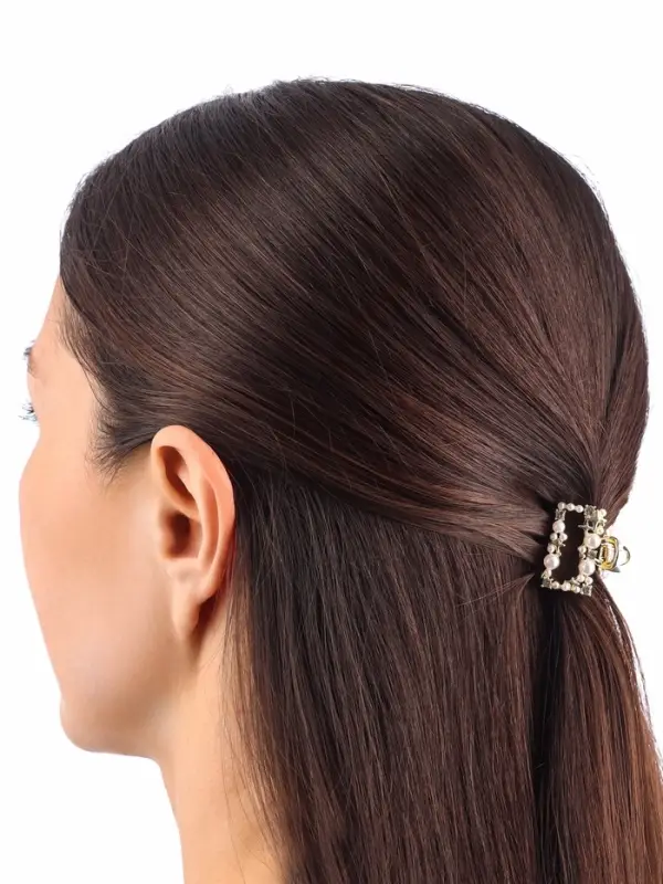 Крабик для волос &laquo;Саманта галант&raquo;, прямой, 3 см, золотистый