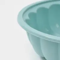 Форма для выпечки Доляна &laquo;Немецкий кекс. Завиток&raquo;, силикон, d=20 см, внутренний d=18.5 см, голубой, сиреневый