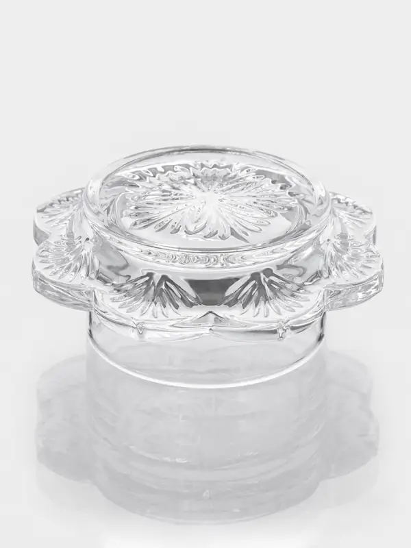 Икорница с крышкой  Икорница с крышкой "Цветок" 9х9х8,5 см, прозрачный