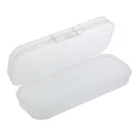 Пенал - футляр &laquo;Стамм. Cristal&raquo;, 90&times;217&times;43 мм, пластиковый, прозрачный, бесцветный, европодвес