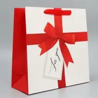 Пакет подарочный ламинированный квадратный For You, 30&times;30&times;12 см
