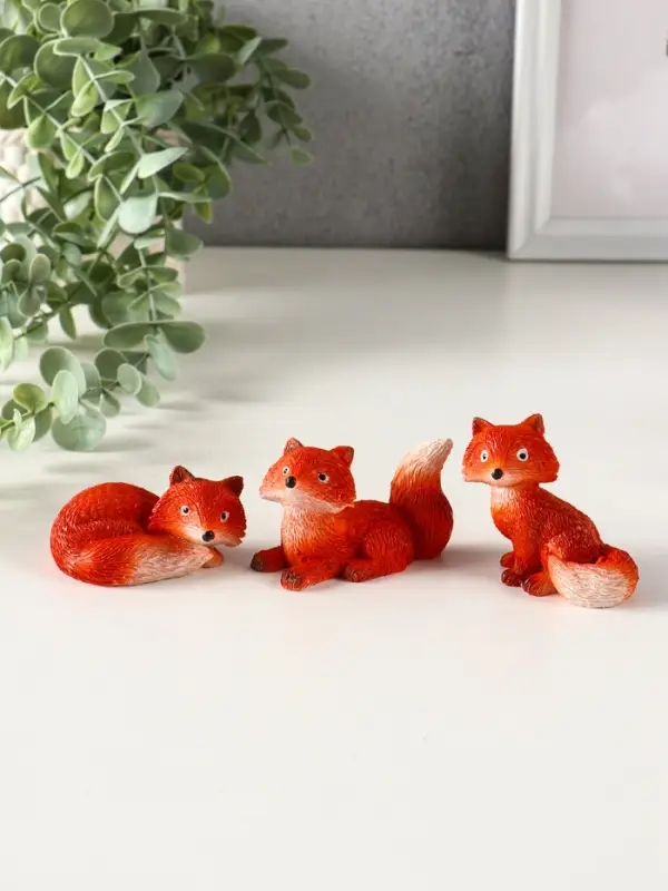 Фигурка полистоун &laquo;Маленькая лисичка&raquo;, 5.8&times;3.5&times;5.6 см, МИКС